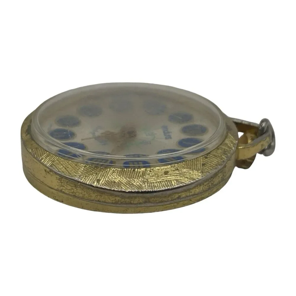 Endura Swiss Mechanical Wind-Up Pocket Watch Pendant Vintage *MUST READ